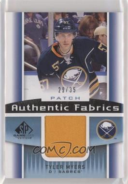 2013-14 SP Game Used Edition - Authentic Fabrics - Patch #AF-TM - Tyler Myers /35 [EX to NM]