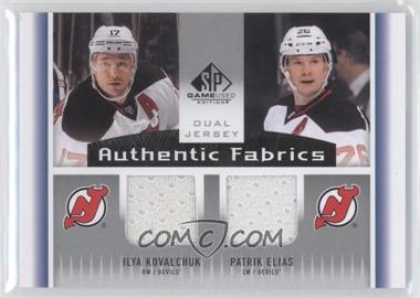 2013-14 SP Game Used Edition - Authentic Fabrics Dual - Jerseys #AF2-EK - Patrik Elias, Ilya Kovalchuk