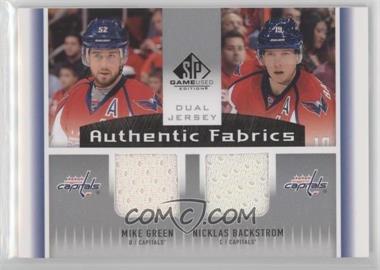 2013-14 SP Game Used Edition - Authentic Fabrics Dual - Jerseys #AF2-GB - Nicklas Backstrom, Mike Green
