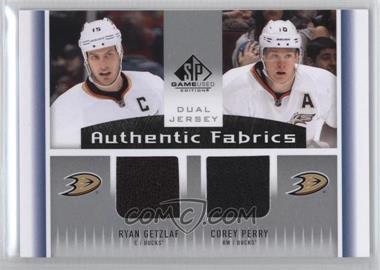 2013-14 SP Game Used Edition - Authentic Fabrics Dual - Jerseys #AF2-GP - Ryan Getzlaf, Corey Perry