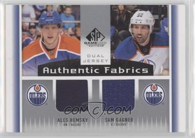2013-14 SP Game Used Edition - Authentic Fabrics Dual - Jerseys #AF2-HG - Sam Gagner, Ales Hemsky [EX to NM]