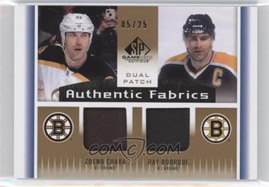 2013-14 SP Game Used Edition - Authentic Fabrics Dual - Patch #AF2-CB - Zdeno Chara, Ray Bourque /25