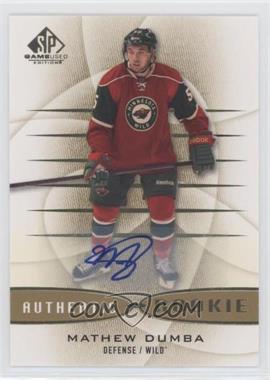 2013-14 SP Game Used Edition - [Base] - Gold Autographs #149 - Authentic Rookies - Mathew Dumba