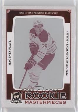 2013-14 SP Game Used Edition - [Base] - The Cup Rookie Masterpieces Printing Plate Cyan Framed #SPGU-102 - Zemgus Girgensons /1