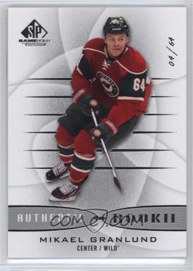 2013-14 SP Game Used Edition - [Base] #107 - Authentic Rookies - Mikael Granlund /64