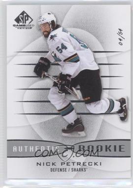2013-14 SP Game Used Edition - [Base] #148 - Authentic Rookies - Nick Petrecki /54
