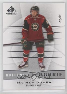 2013-14 SP Game Used Edition - [Base] #149 - Authentic Rookies - Mathew Dumba /55