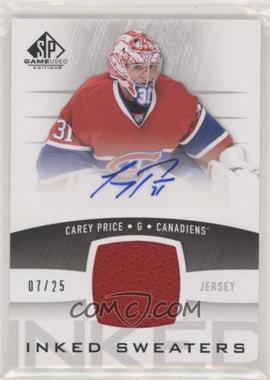 2013-14 SP Game Used Edition - Inked Sweaters #IS-CP - Carey Price /25 [EX to NM]