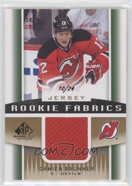 2013-14 SP Game Used Edition - Rookie Fabrics - Gold Jerseys #RF-DB - Damien Brunner /24