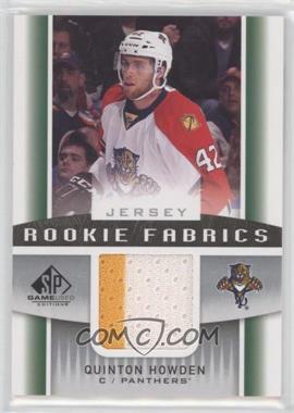 2013-14 SP Game Used Edition - Rookie Fabrics - Jerseys #RF-QH - Quinton Howden