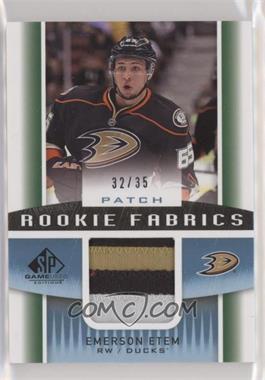 2013-14 SP Game Used Edition - Rookie Fabrics - Patch #RF-EE - Emerson Etem /35