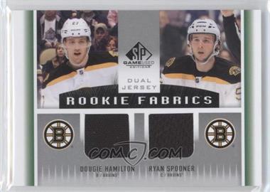 2013-14 SP Game Used Edition - Rookie Fabrics Dual - Jerseys #RF2-HS - Ryan Spooner, Dougie Hamilton