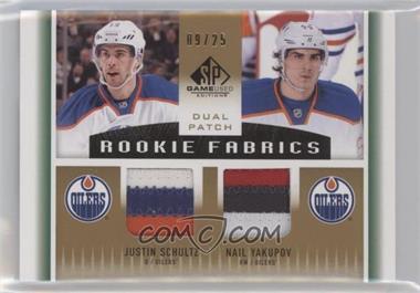2013-14 SP Game Used Edition - Rookie Fabrics Dual - Patch #RF2-SY - Justin Schultz, Nail Yakupov /25
