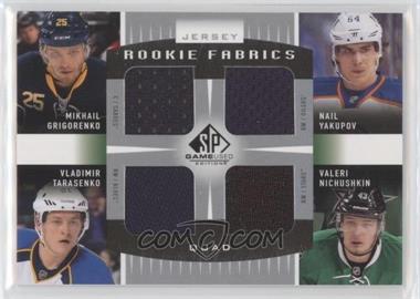 2013-14 SP Game Used Edition - Rookie Fabrics Quad - Jerseys #RF4-RUS - Nail Yakupov, Mikhail Grigorenko, Valeri Nichushkin, Vladimir Tarasenko