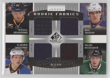 2013-14 SP Game Used Edition - Rookie Fabrics Quad - Jerseys #RF4-RUS - Nail Yakupov, Mikhail Grigorenko, Valeri Nichushkin, Vladimir Tarasenko