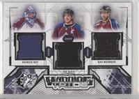 Joe Sakic, Patrick Roy, Ray Bourque