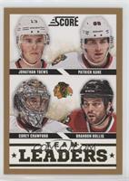 Team Leaders - Jonathan Toews, Patrick Kane, Corey Crawford, Brandon Bollig