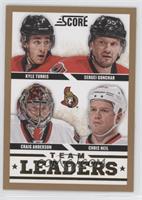 Team Leaders - Kyle Turris, Sergei Gonchar, Craig Anderson, Chris Neil