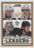 Team Leaders - Chris Kunitz, Sidney Crosby, Marc-Andre Fleury, Tanner Glass