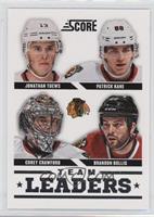 Team Leaders - Jonathan Toews, Patrick Kane, Corey Crawford, Brandon Bollig