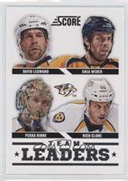 Team Leaders - David Legwand, Shea Weber, Pekka Rinne, Rich Clune