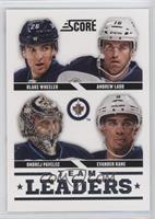 Team Leaders - Blake Wheeler, Andrew Ladd, Ondrej Pavelec, Evander Kane