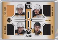 Dougie Hamilton, Ryan Spooner, Brad Marchand, David Krejci, Jamie Tardif, Natha…