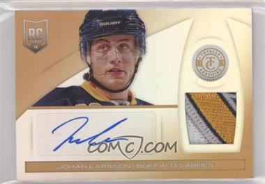 2013-14 Totally Certified - [Base] - Mirror Platinum Gold Autograph Patches #219 - Rookie - Johan Larsson /5