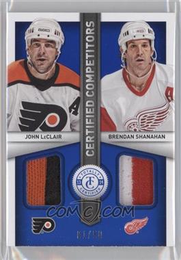 2013-14 Totally Certified - Certified Competitors Dual Jerseys - Blue Prime #CC-LS - John LeClair, Brendan Shanahan /50