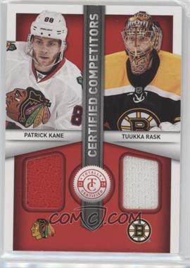 2013-14 Totally Certified - Certified Competitors Dual Jerseys - Red #CC-KR - Patrick Kane, Tuukka Rask