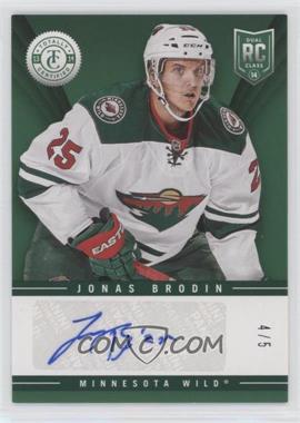 2013-14 Totally Certified - Signatures - Green #TS-JB - Jonas Brodin /5