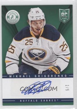 2013-14 Totally Certified - Signatures - Green #TS-MIK - Mikhail Grigorenko /5