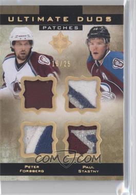 2013-14 Ultimate Collection - Ultimate Duos Jerseys - Patches #UDJ-FS - Peter Forsberg, Paul Stastny /25