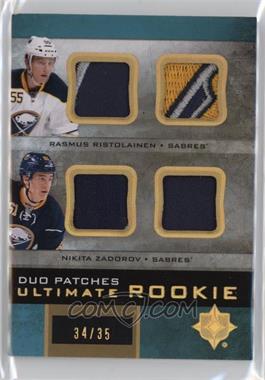 2013-14 Ultimate Collection - Ultimate Rookie Duo Jerseys - Patches #URJ2-BUFF - Rasmus Ristolainen, Nikita Zadorov /35 [EX to NM]