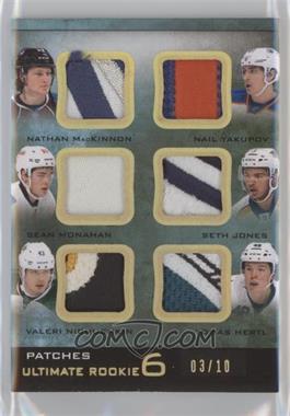 2013-14 Ultimate Collection - Ultimate Rookie Jerseys 6 - Patches #URJ6-WEST - Nathan MacKinnon, Nail Yakupov, Sean Monahan, Seth Jones, Tomas Hertl, Valeri Nichushkin /10