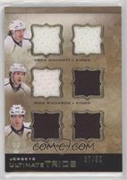 Mike Richards, Drew Doughty, Dustin Brown #/50
