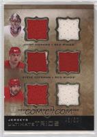 Henrik Zetterberg, Jim Howard, Steve Yzerman #/50