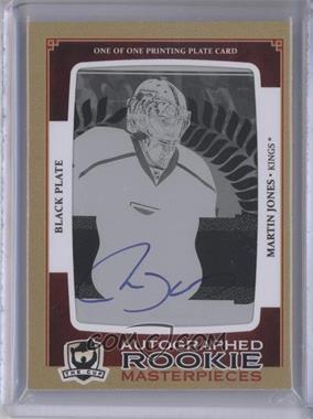 2013-14 Upper Deck The Cup - [Base] - Masterpieces Printing Plate Black Framed #CUP-133 - Rookie Auto Patch - Martin Jones /1