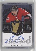 Rookie Auto Patch - Cody Ceci #/249