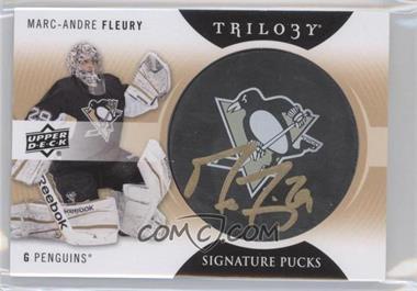 2013-14 Upper Deck Trilogy - Signature Pucks #SP-MF - Marc-Andre Fleury