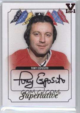 2013 In the Game Superlative The First Six - Superlative Autographs - Gold ITG Vault Ruby #A-TE - Tony Esposito /1