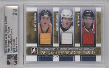 2013 In the Game Ultimate 2013 Industry Summit - Past, Present, & Future Memorabilia #ISUM-02 - Mario Lemieux, Evgeni Malkin, Seth Jones /30 [Uncirculated]