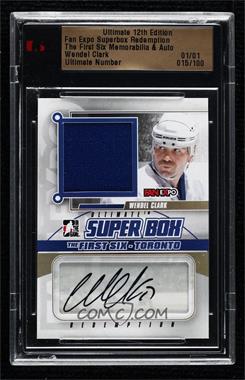 2013 In the Game Ultimate Memorabilia 12th Edition Fan Expo Superbox - The First Six Autographed Memorabilia #_WECL - Wendel Clark /1 [Uncirculated]