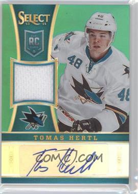 2013 Panini Fall Expo - Select Update Rookie Jersey Autographs - Green Prizm #305 - Tomas Hertl /5