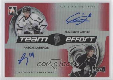 2014-15 In The Game Leaf Metal - Team Effort - Red Prismatic #TE-18 - Alexandre Carrier, Pascal Laberge /2