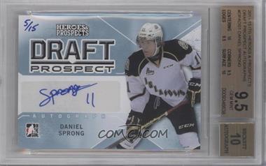 2014-15 In the Game Heroes and Prospects - Draft Prospect Autographs - Blue #DPA-DS1 - Daniel Sprong /15 [BGS 9.5 GEM MINT]