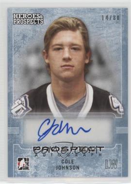2014-15 In the Game Heroes and Prospects - Prospect Autographs - Blue #16 - Cole Johnson /80