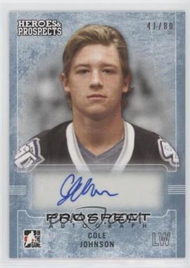 2014-15 In the Game Heroes and Prospects - Prospect Autographs - Blue #16 - Cole Johnson /80