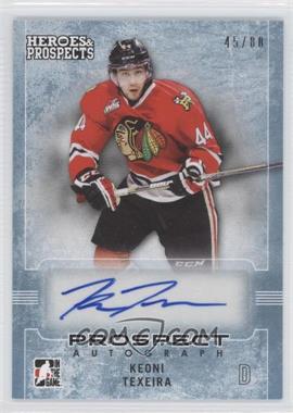 2014-15 In the Game Heroes and Prospects - Prospect Autographs - Blue #47 - Keoni Texeira /80