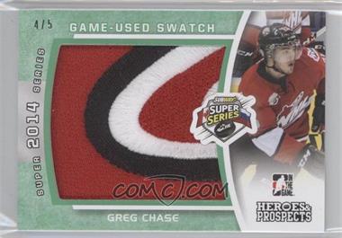 2014-15 In the Game Heroes and Prospects - Subway Super Series Patch - Green #SSP-09 - Greg Chase /5